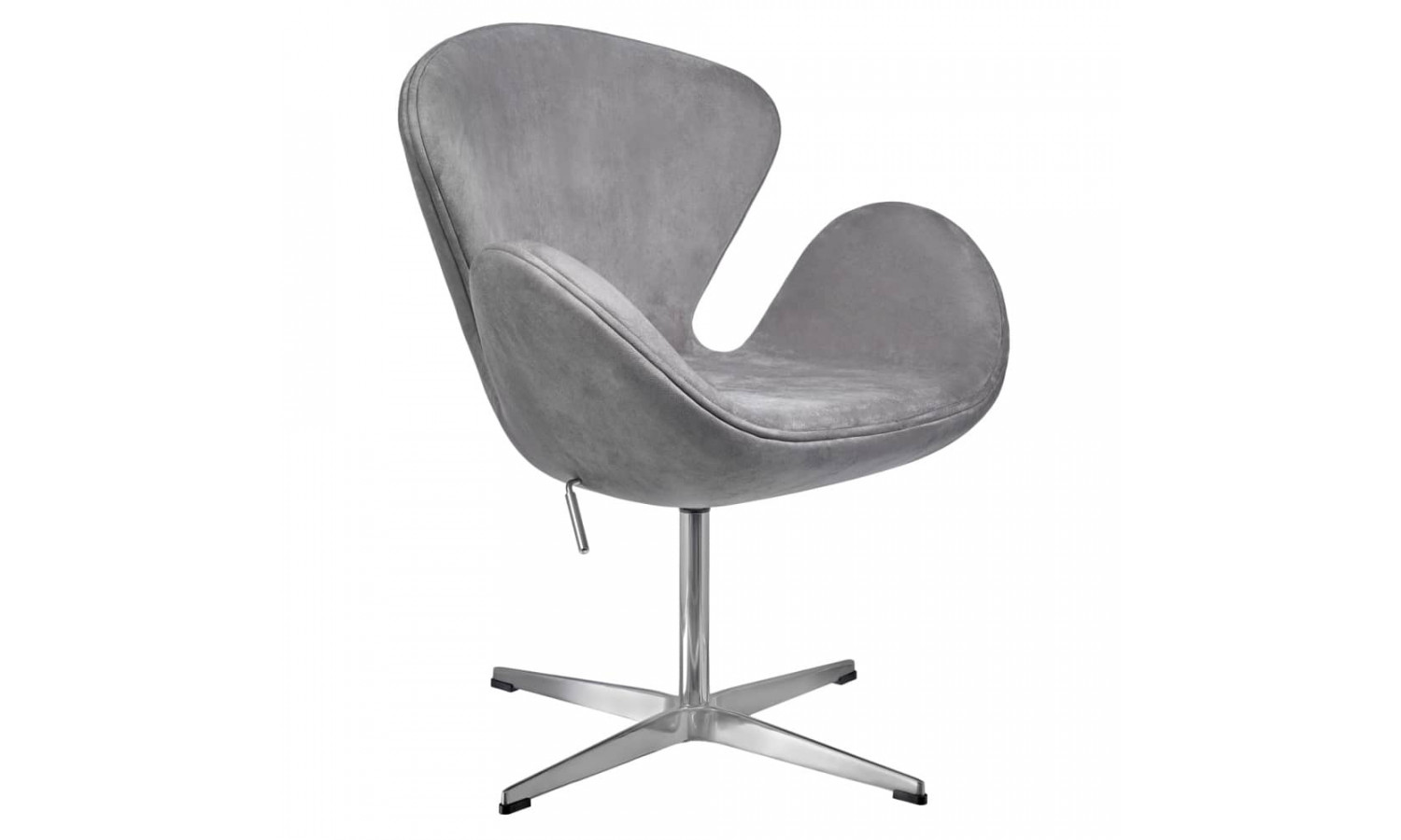 Кресло SWAN STYLE CHAIR серый, искусственная замша