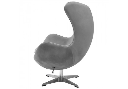 Кресло EGG STYLE CHAIR серый, искусственная замша