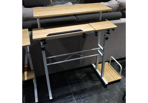 Стол многофункциональный Shuttle 80х58х80-130см, светлое дерево, белый