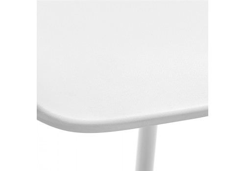 Стул полубарный Neo белый с белыми ножками