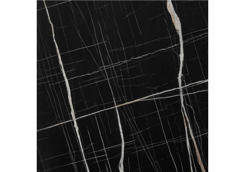 Стол Dublin раскладной 120-160х80х75 чёрный мрамор с чёрными ножками