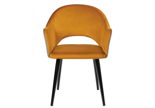 Стул Bruno горчичный с жаккардом