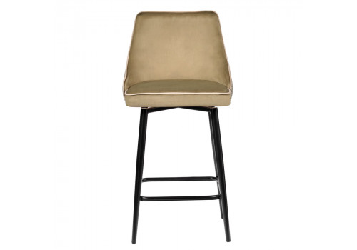 Стул полубарный Dave оливковый с жаккардом, с поворотным механизмом