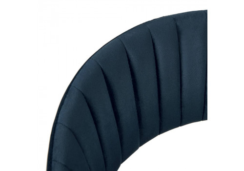 Стул полубарный Turin синий с золотыми ножками