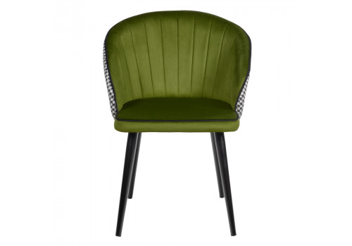Стул Paola зеленый с жаккардом
