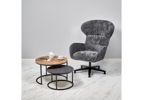 Кресло Teddy серый шенилл