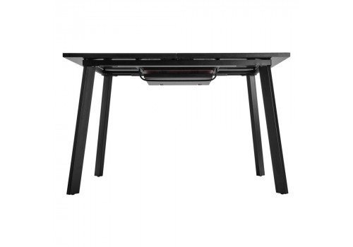 Стол Dublin раскладной 120-160х80х75 Дуб Вотан, чёрные ножки