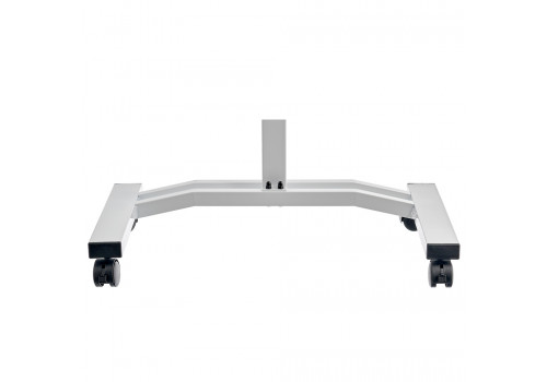 Стол многофункциональный на колёсах, 48x40 см, «РОЛЕТ», 1 ножка, регул.высота, мдф, металл, св. дерево, белый