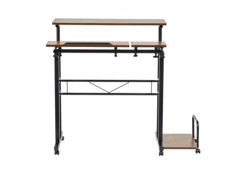 Стол многофункциональный Shuttle 80х58х80-130см, темное дерево, чёрный