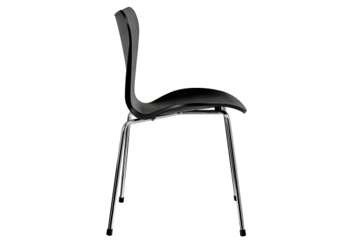 Стул Seven Style чёрный с хромированными ножками