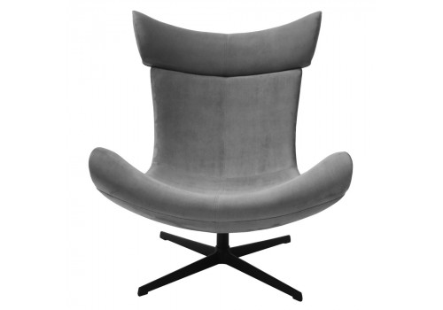 Кресло TORO серый, искусственная замша