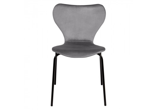 Стул Seven Style тёмно-серый велюр с чёрными ножками