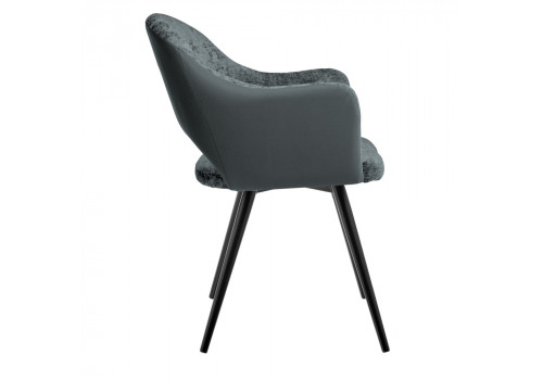 Стул Bruno серый шенилл с экокожей с поворотным механизмом