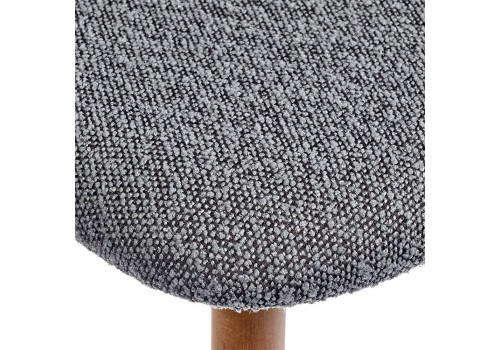 Стул полубарный Lucas тёмно-серый букле с ножками цвета орех