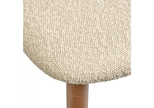 Стул Lucas латте букле с ножками цвета орех