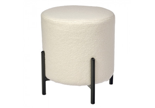 Стул-пуф Otis белый, искусственный мех