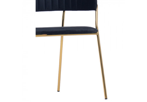 Стул Turin чёрный с золотыми ножками
