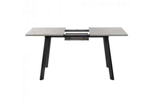 Стол Dublin раскладной 120-160х80х75 серый мрамор с чёрными ножками