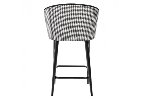 Стул полубарный Paola чёрный с жаккардом
