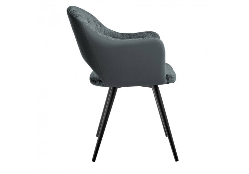 Стул Bruno серый шенилл с экокожей с поворотным механизмом