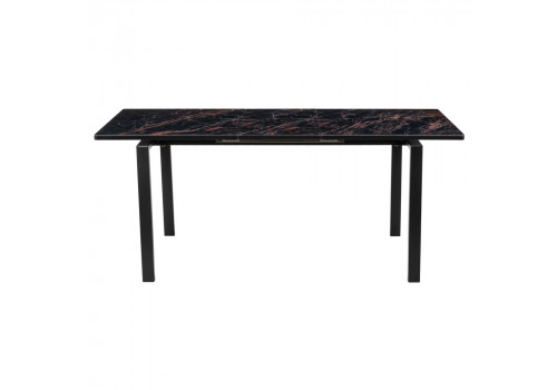 Стол Areal раскладной 140-180х80х75 чёрный мрамор с чёрными ножками