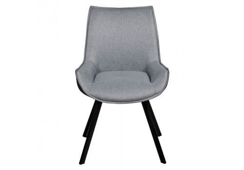 Стул Soft серо-голубой с чёрным, рогожка