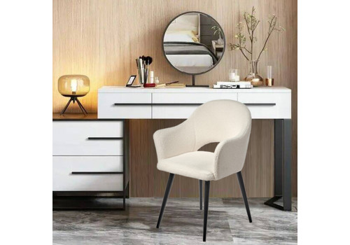 Стул Bruno белый, искусственный мех