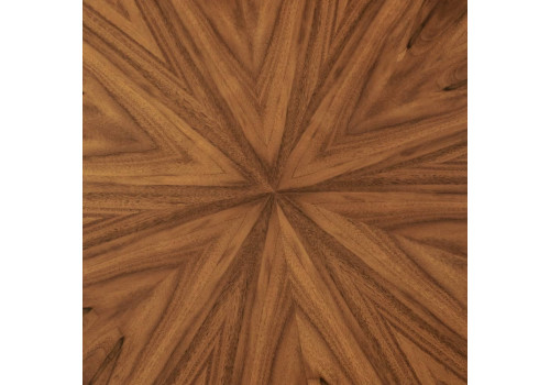 Стол Liverpool диам.110см, шпон орех лучевой набор, с хромированными ножками