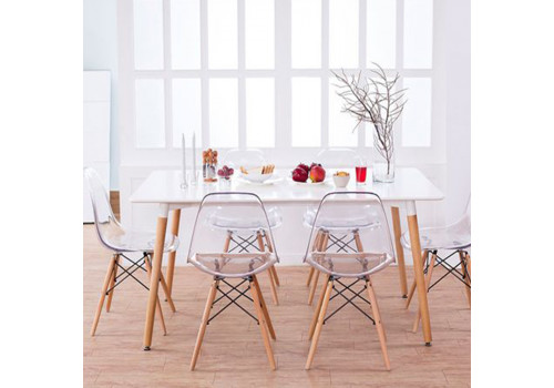 Стул Eames прозрачный серый