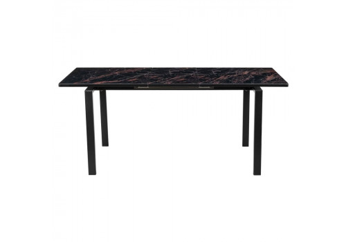 Стол Areal раскладной 140-180х80х75 чёрный мрамор с чёрными ножками