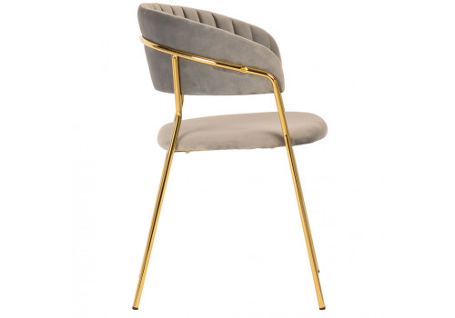 Стул Turin латте с золотыми ножками