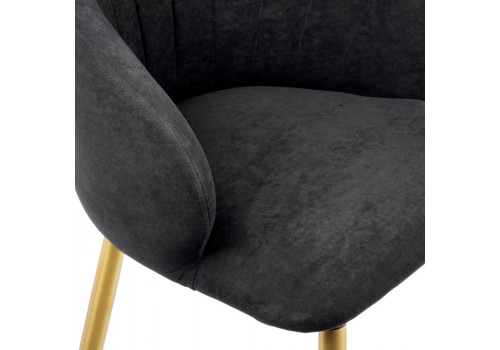 Стул Paola графит, матовое золото, на поворотном механизме