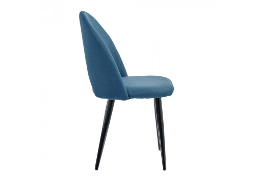 Стул Cleo голубой с черными ножками