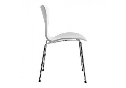 Стул Seven Style белый с хромированными ножками