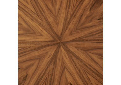 Стол Liverpool диам.110см, шпон орех лучевой набор, с хромированными ножками