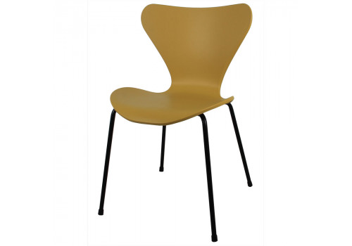 Стул Seven Style горчичный с чёрными ножками