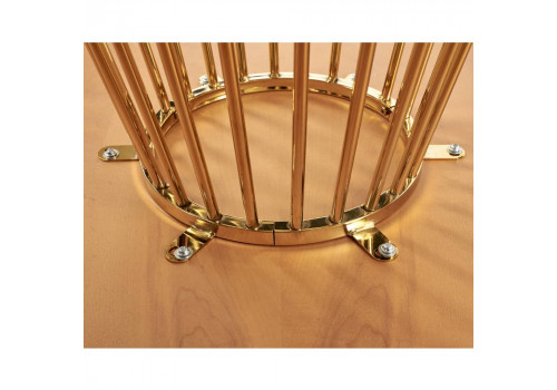 Стол Liverpool диам.110см, шпон орех лучевой набор, с золотистыми ножками