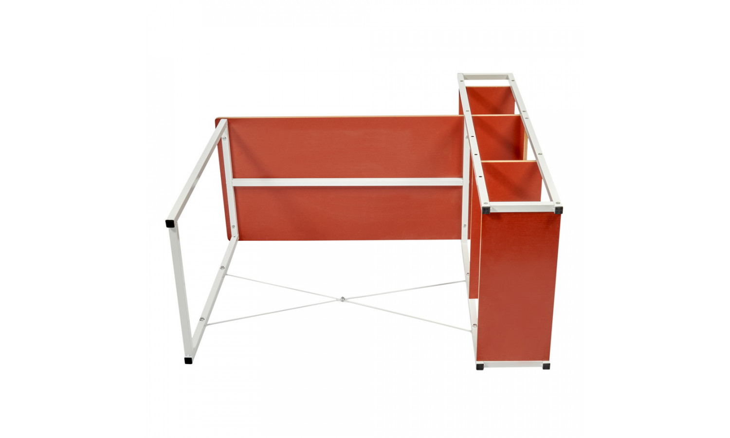 Стол письменный с полками Frame 100x45x110 см, светлое дерево, белый