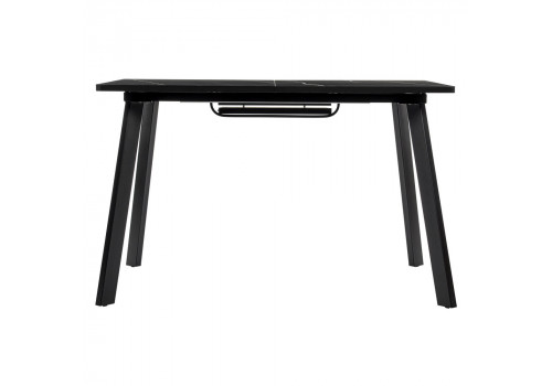 Стол Dublin раскладной 120-160х80х75 чёрный мрамор с чёрными ножками