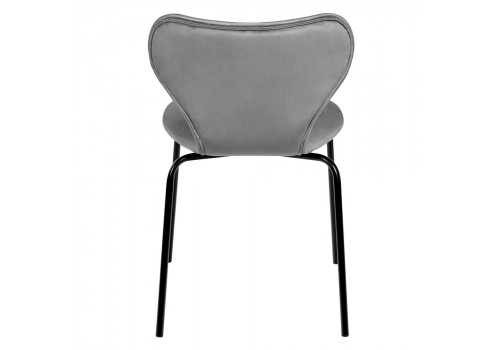 Стул Seven Style тёмно-серый велюр с чёрными ножками