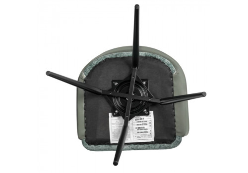 Стул Bruno зелёный шенилл с экокожей с поворотным механизмом