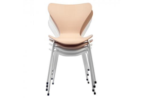 Стул Seven Style белый с белыми ножками