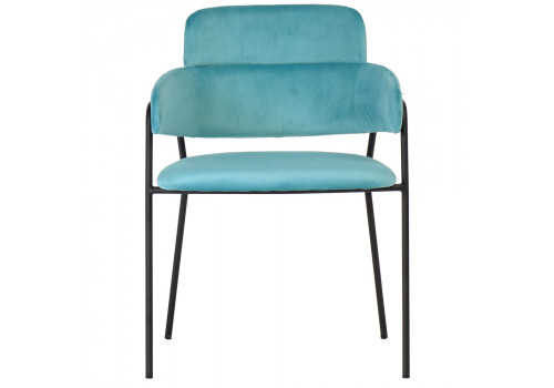 Стул Napoli светло-бирюзовый с чёрными ножками