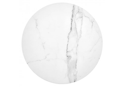 Набор кофейных столиков Tango белый мрамор с белыми ножками, 2шт