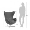 Кресло EGG STYLE CHAIR зеленый, искусственная замша