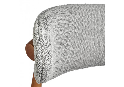 Стул Lucas светло-серый букле с ножками цвета орех