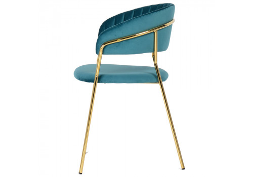 Стул Turin бирюзовый с золотыми ножками