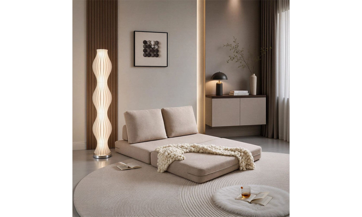 Диван Флекс двухместный раскладной бежевый – Bradex home