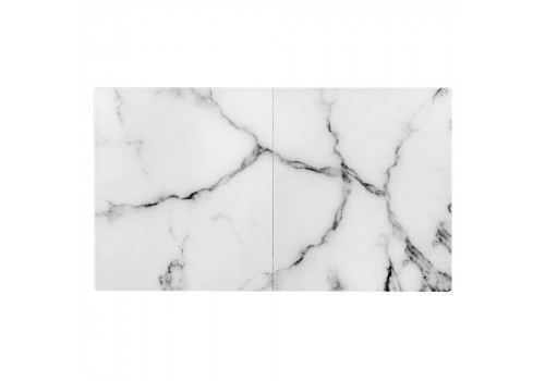 Стол Areal раскладной 140-180х80х75 белый мрамор с белыми ножками