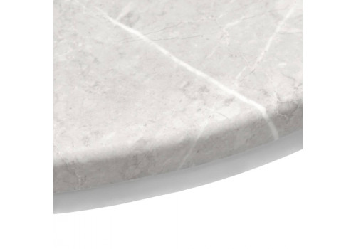 Набор кофейных столиков Tango бежевый мрамор с белыми ножками, 2шт